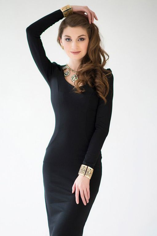 Черное платье с вырезом лодочкой "Молли" 20 цветов, размеры 40-60