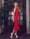 Коротке червоне плаття з воланами на спідниці "Діна" 20 кольорів, розміри 40-60
