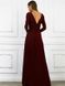 Бордовое длинное вечернее платье с открытой спинкой "Забава" 20 цветов, размеры 40-60