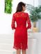 Красное кружевное платье мини "Женева" 6 цветов, размеры 40-60