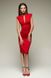 Червона сукня-футляр з вирізом "Аліна" 20 кольорів, розміри 40-60
