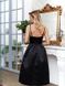Гарне чорне плаття міді на бретельках "Ната" 20 кольорів, розміри 40-60