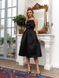 Красивое черное платье миди на бретельках "Ната" 20 цветов, размеры 40-60