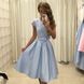 Красивое голубое платье миди "Стефани" 20 цветов, размеры 40-60
