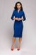 Синє коротке плаття по фігурі з комірцем "Христина" 20 кольорів, розміри 40-60