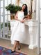 Красивое белое платье миди на бретельках "Ната" 20 цветов, размеры 40-60