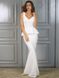 Біле довге плаття годе з баскою "Барбара" 20 кольорів, розміри 40-60