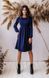 Коротке темно-синє плаття з розкльошеною спідницею "Гульнара" 20 кольорів, розміри 40-60