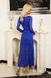 Синє довге вечірнє плаття з мережива "Камелія" 6 кольорів, розміри 40-60