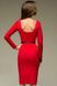 Красное короткое платье с открытой спинкой "Кира" 20 цветов, размеры 40-60