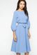 Блакитне плаття міді з рукавом-ліхтариком "Глафіра" 20 кольорів, розміри 40-60