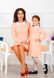 Пудрові короткі сукні family look для мами і доньки, 25 кольорів, розміри 24-60