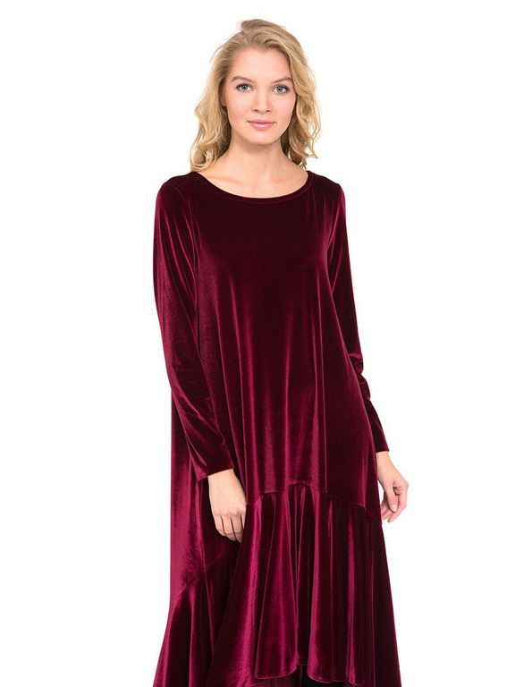 Оксамитове плаття міді зі шлейфом "Валентина" 20 кольорів, розміри 40-60