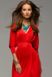 Червоне вечірнє плаття з вирізом і довгими рукавами "Френсіс" 20 кольорів, розміри 40-60