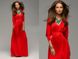 Красное вечернее платье с вырезом и длинным рукавом "Фрэнсис" 20 цветов, размеры 40-60