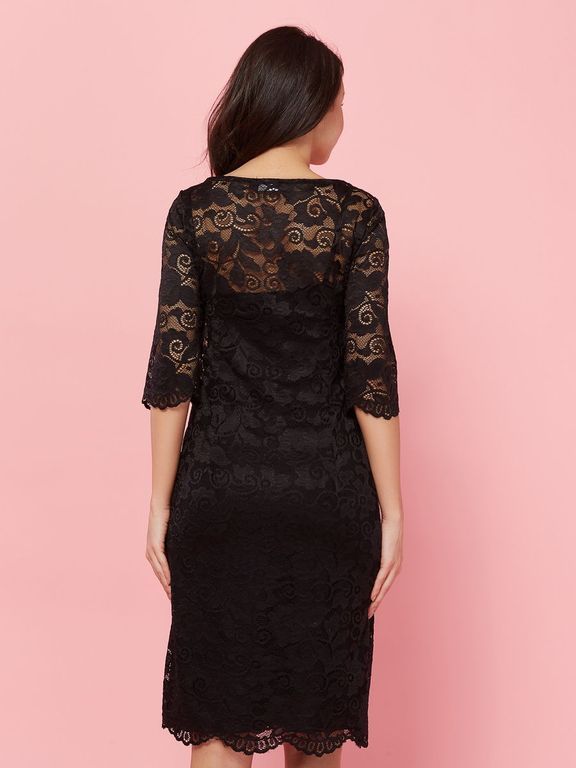 Чорне мереживне коротке плаття "Брітні" 6 кольорів, розміри 40-60