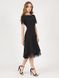 Чорне плаття міді з розкльошеною спідницею і мереживом "Шейла" 20 кольорів, розміри 40-60