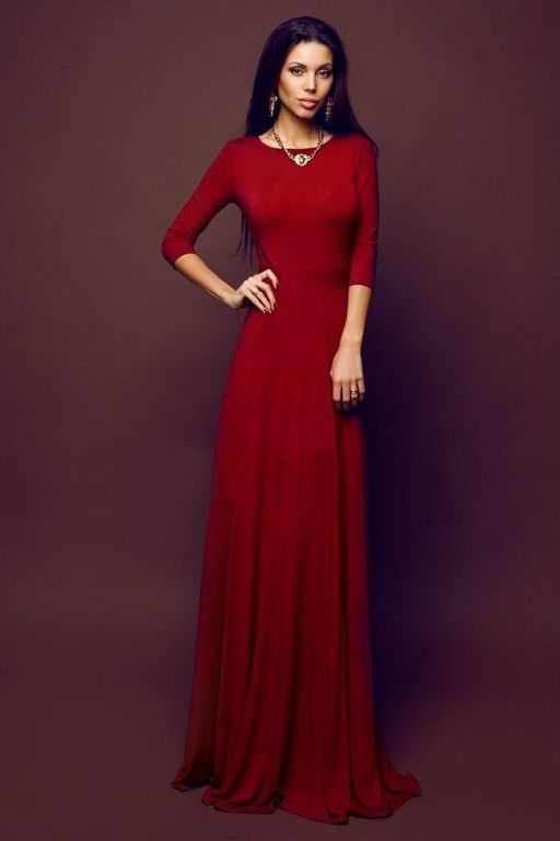 Роскошное бордовое веченее платье "Селена" 20 цветов, размеры 40-60