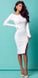 Облягаюче коротке біле плаття з розрізом "Кітті" 20 кольорів, розміри 40-60