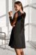 Коротке чорне плаття з сіткою в горох на рукавах "Мармелад" 20 кольорів, розміри 40-60