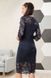 Темно-синє коротке мереживне плаття по фігурі "Аліса" 6 кольорів, розміри 40-60