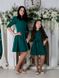 Зеленые короткие платья с карманами family look для мамы и дочки, 25 цветов, размеры 24-60
